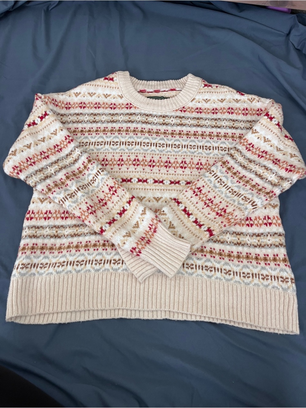American Eagle Patterned Crewneck Sweater